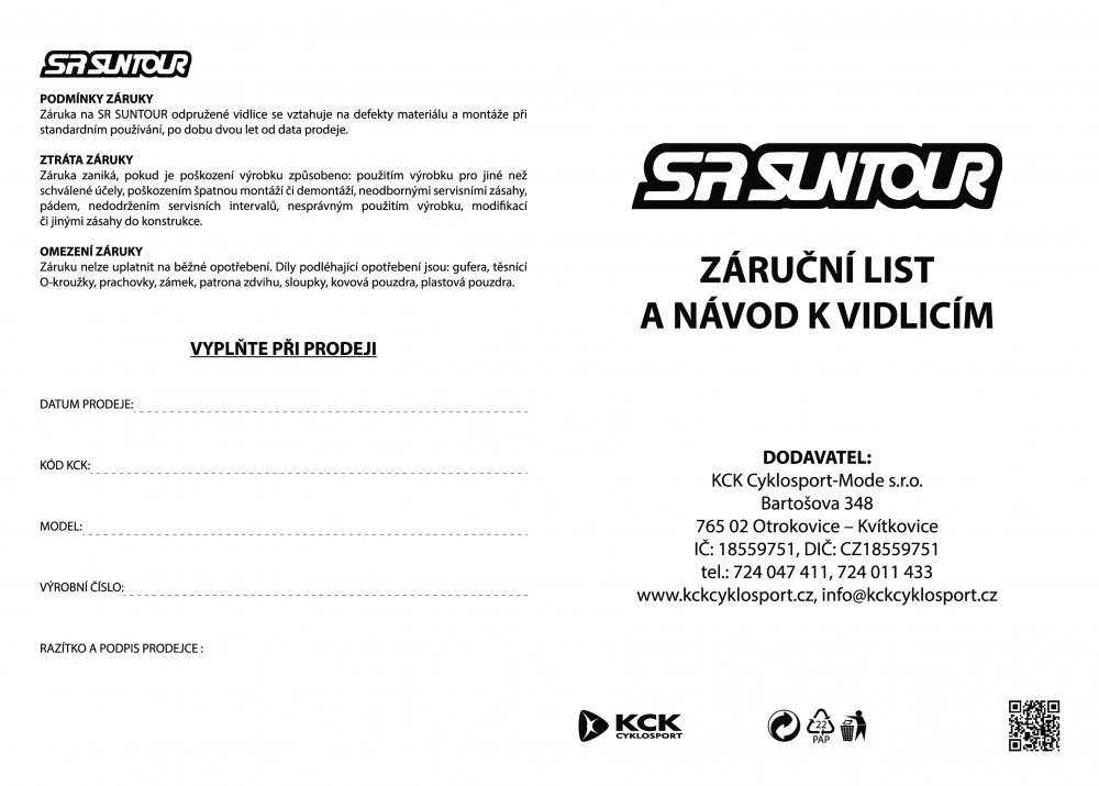 vidlice SUNTOUR X1-RLR 29