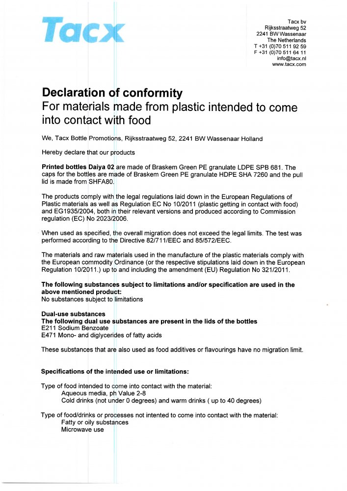 láhev TACX TEAM MOVISTAR 0,5 l (Daiya O2)