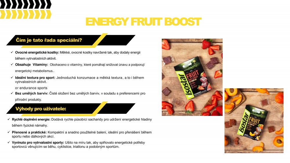 ISOSTAR Energy Fruit Boost, box, 10x10g meruňka