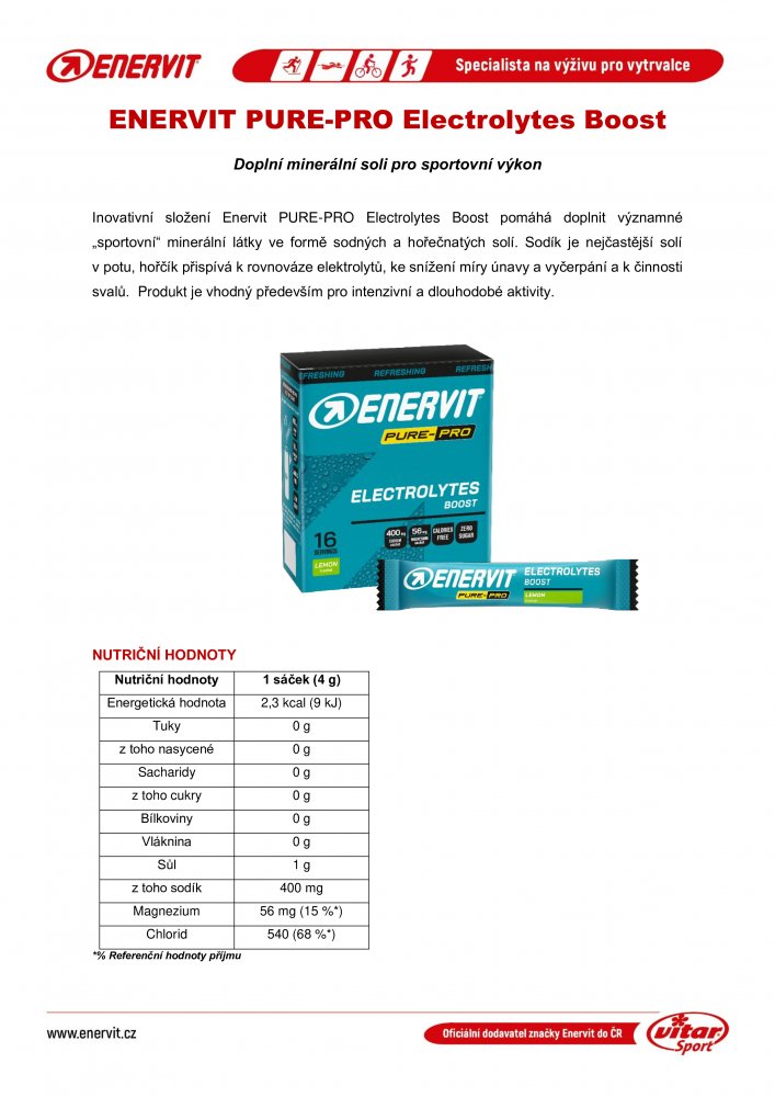 PURE-PRO Electrolytes Boost, box, 16x 4 g citron