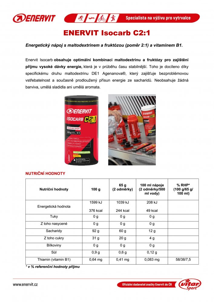 Isocarb C2:1, dóza, 650 g citron