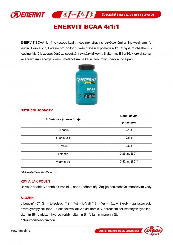BCAA 4:1:1, 180 tablet