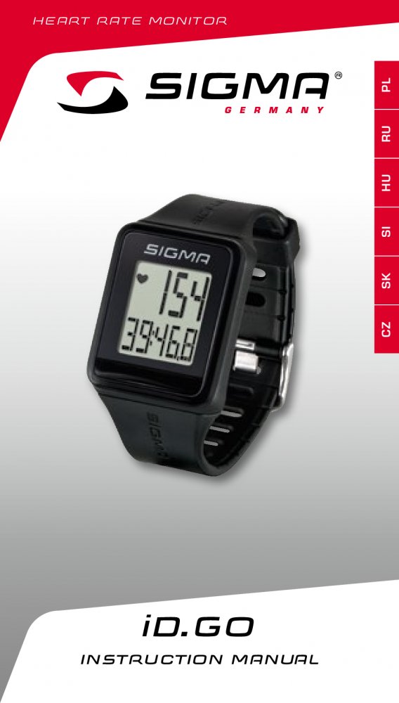hodinky sportovní SIGMA iD.GO, černé