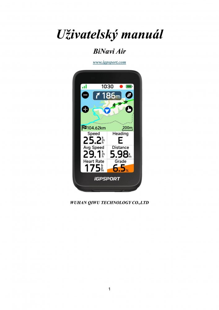cyklopočítač iGPSPORT BiNavi Air