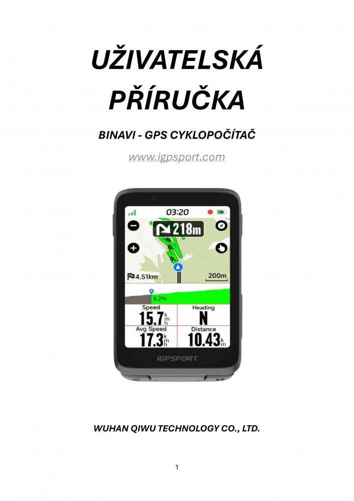 cyklopočítač iGPSPORT BiNavi