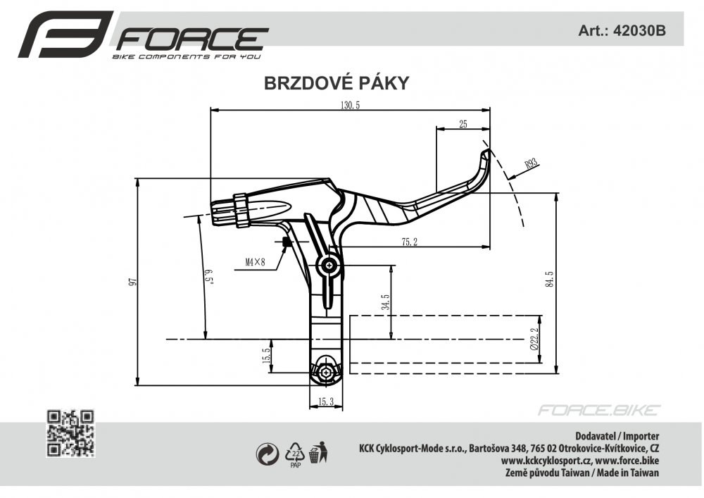 páky brzdové FORCE
