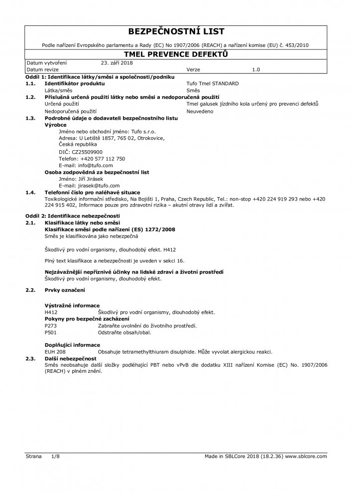lepení-TUFO STANDARD preventivní (emulze) 50ml