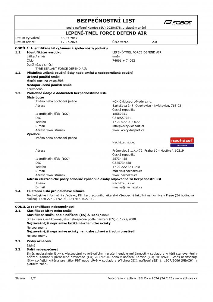 lepení-tmel FORCE Defend Air-kapátko    125ml