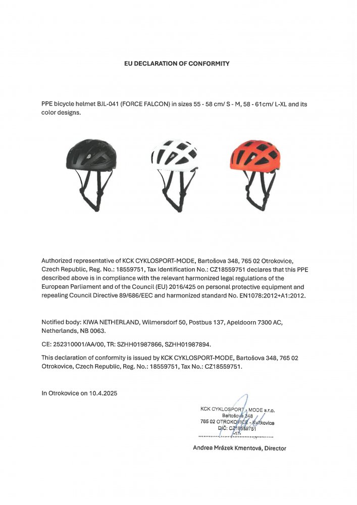 přilba FORCE FALCON, černá