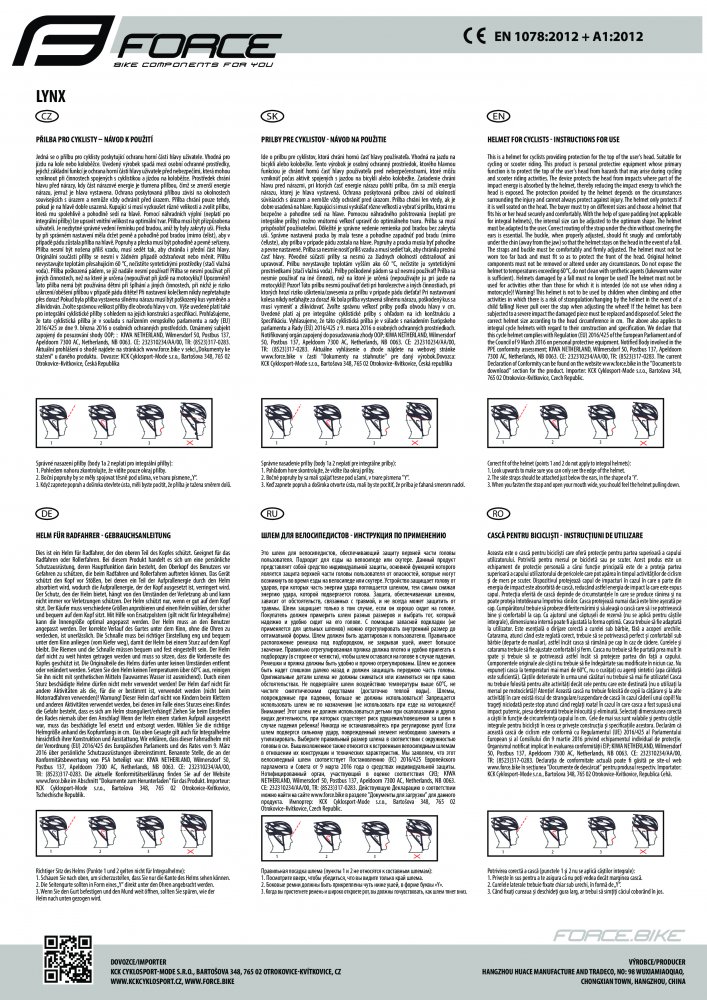 přilba FORCE LYNX MIPS, černá mat