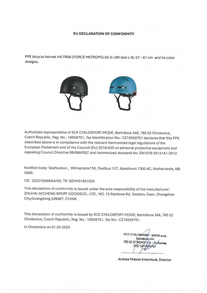 přilba FORCE METROPOLIS, stormy blue, UNI