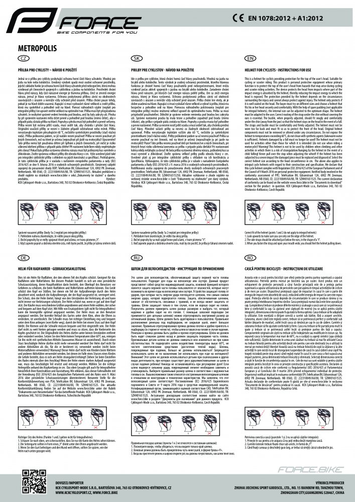 přilba FORCE METROPOLIS, stormy blue, UNI