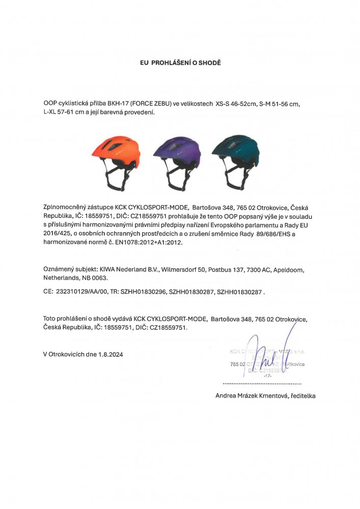 přilba FORCE ZEBU s blikačkou, limeta