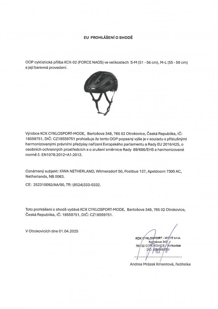 přilba FORCE NAOS, černá, matná