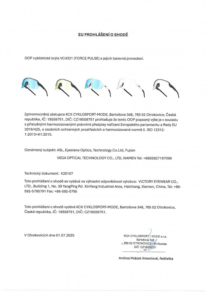 brýle FORCE PULSE černé, modré zrc. sklo