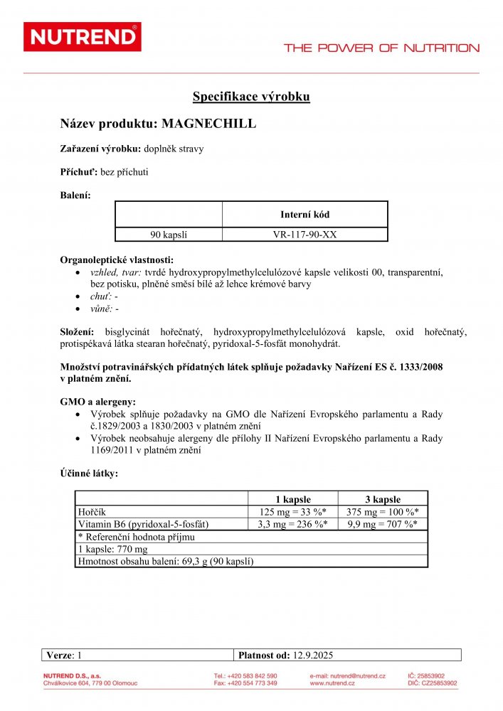 Magnechill, 90 kapslí