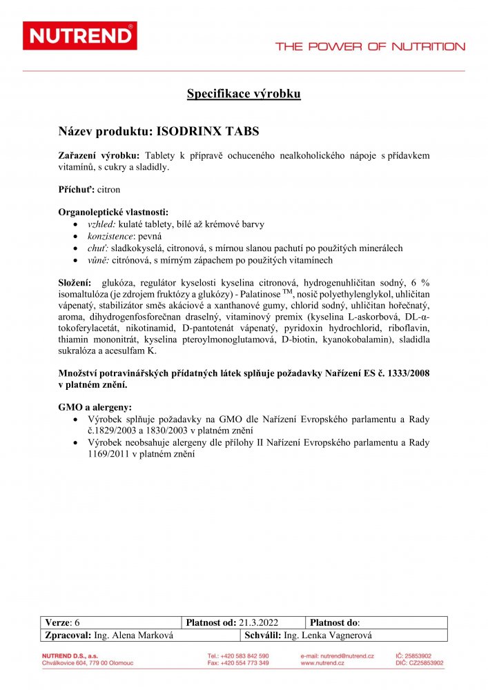 Isodrinx Tabs, tuba, 12 tablet citron