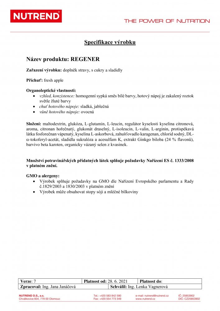Regener, 10x 75 g box, fresh apple
