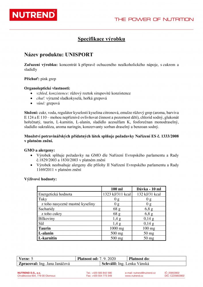 Unisport, 500 ml růžový grep